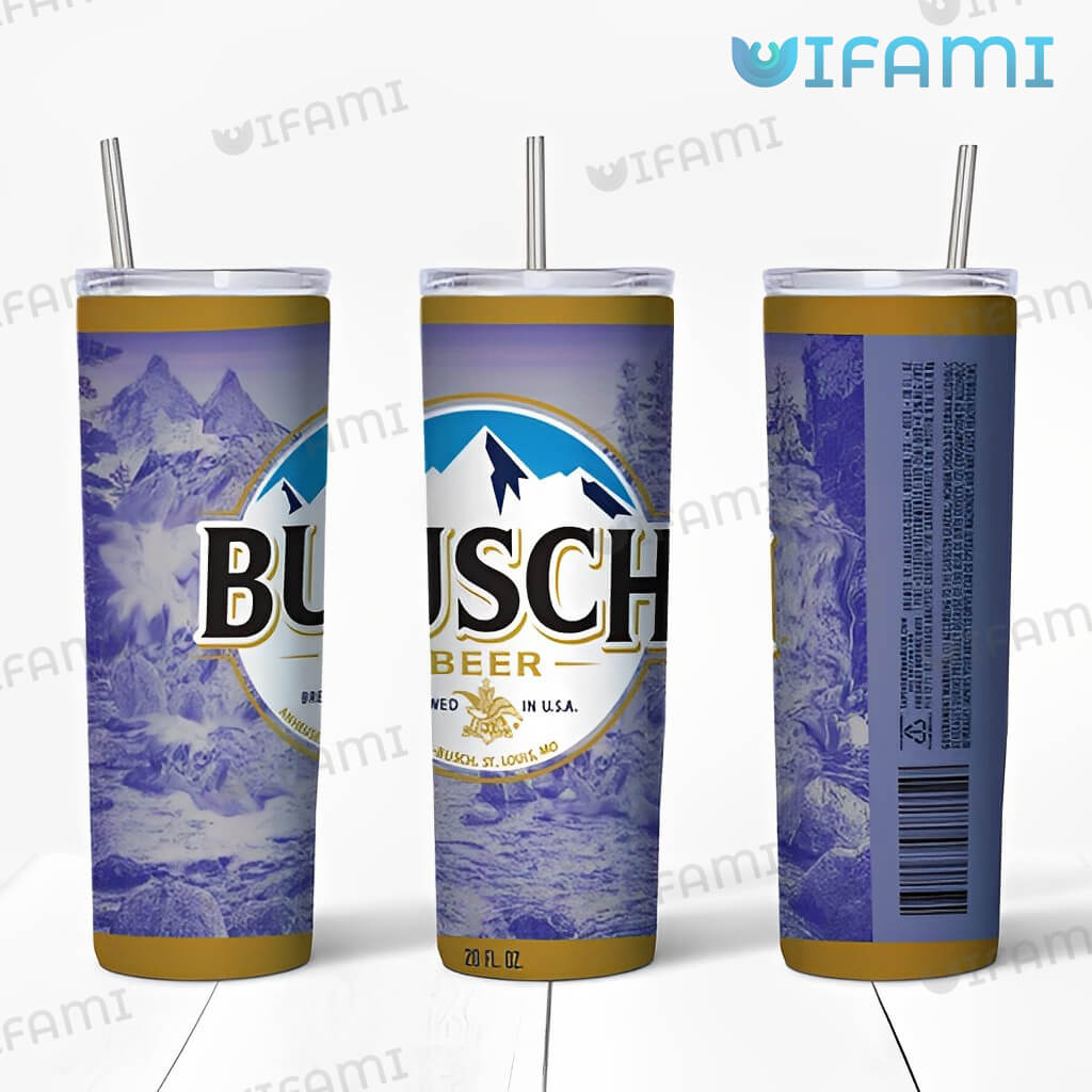 Unique Busch Light Logo Purple Style Tumbler Beer Lovers Gift