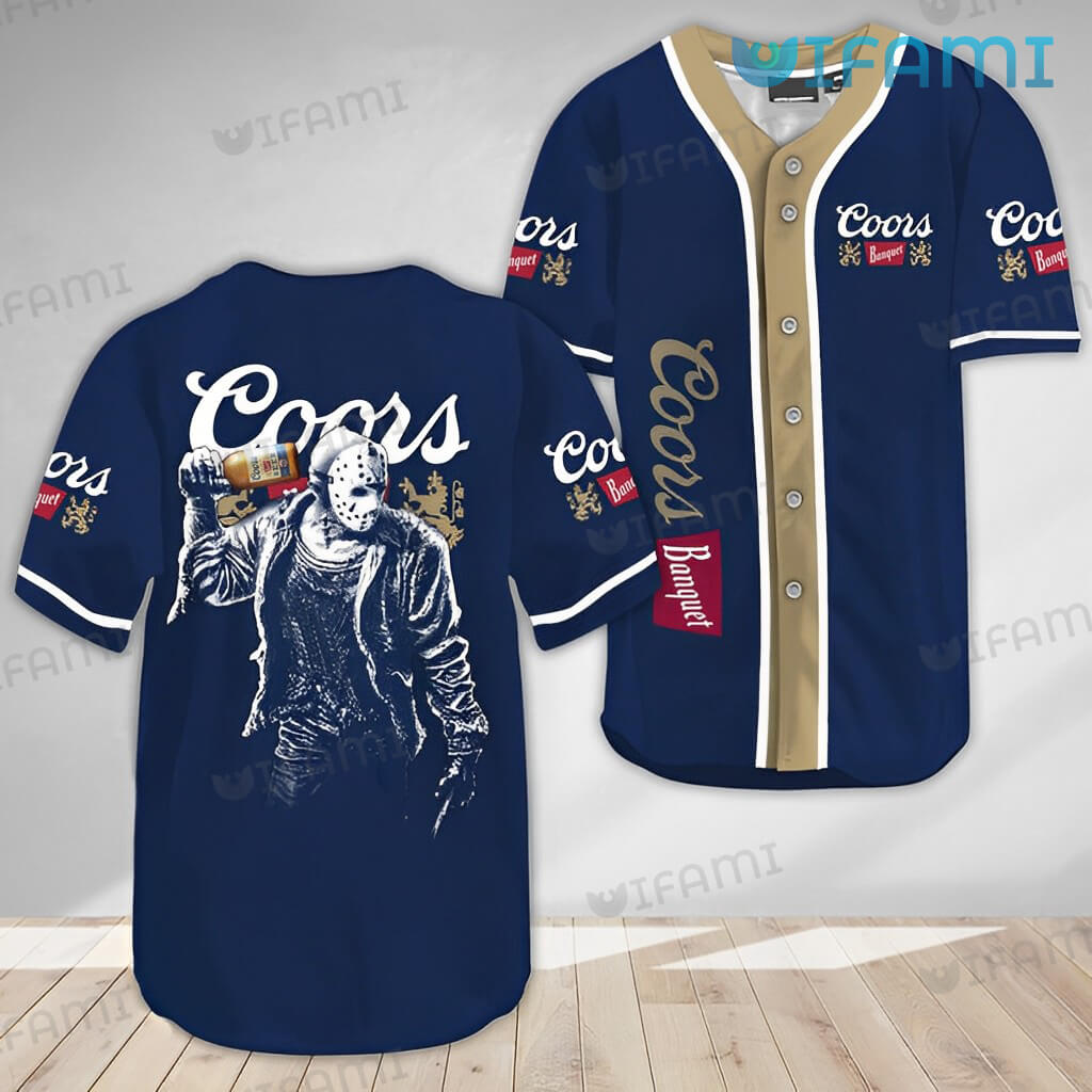 Special Coors Banquet Jason Voorhees Baseball Jersey Gift For Beer Lovers