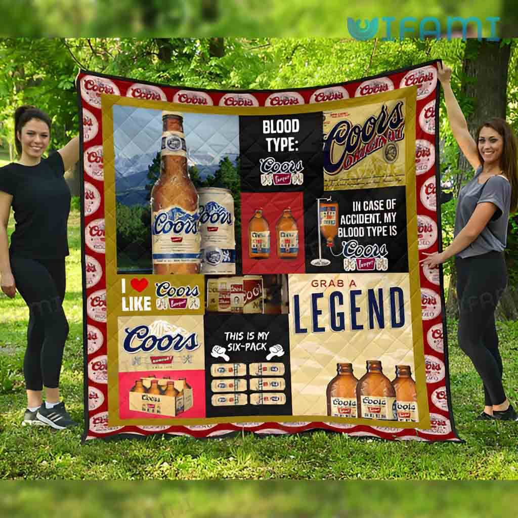Classic Coors Banquet Blood Type Coors Banquet Blanket Beer Lovers Gift