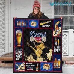 Coors Banquet Blanket Just Do It All I Need Is Beer Present