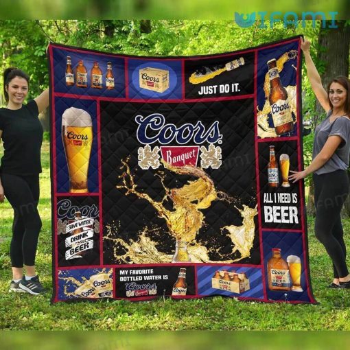 Coors Banquet Blanket Just Do It All I Need Is Beer Lovers Gift