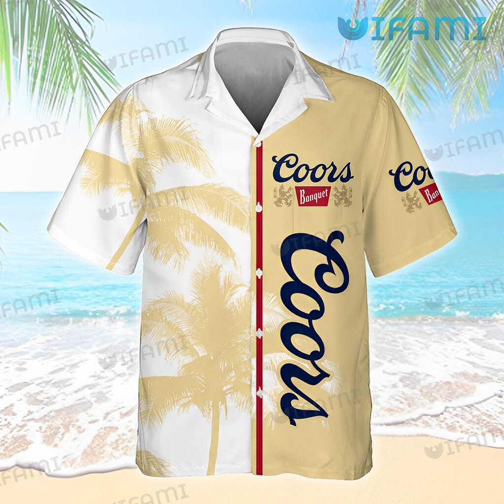 Vintage Coors Banquet Tropical Hawaiian Shirt Beer Lovers Gift