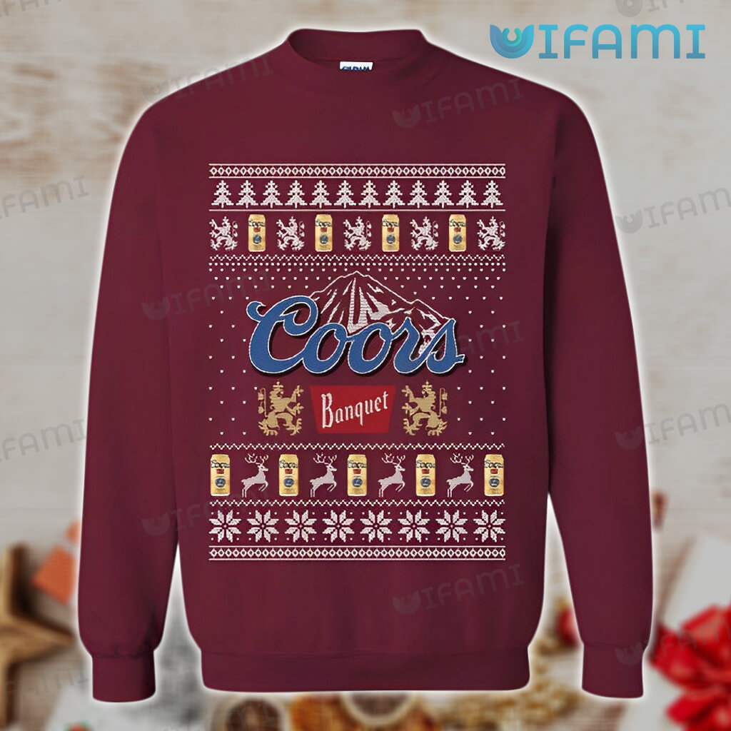 Unique Coors Banquet Ugly Beer Can Sweater Gift For Beer Lovers