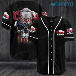 Coors Baseball Jersey Skull USA Flag Beer Lovers Gift
