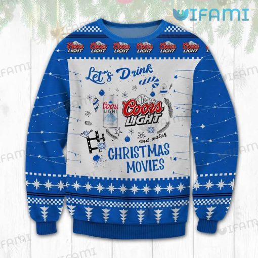 Coors Christmas Sweater Let’s Drink Coors Light Beer Lovers Gift