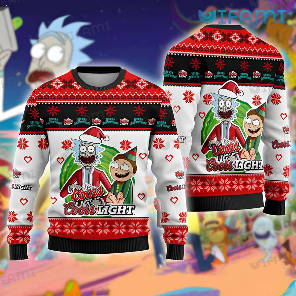 Funny Coors Christmas Rick And Morty Sweater Gift For Beer Lovers