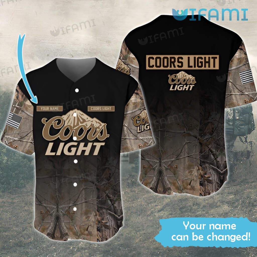 Perfect Custom Name Coors Light Deer Hunting Baseball Jersey Beer Lovers Gift