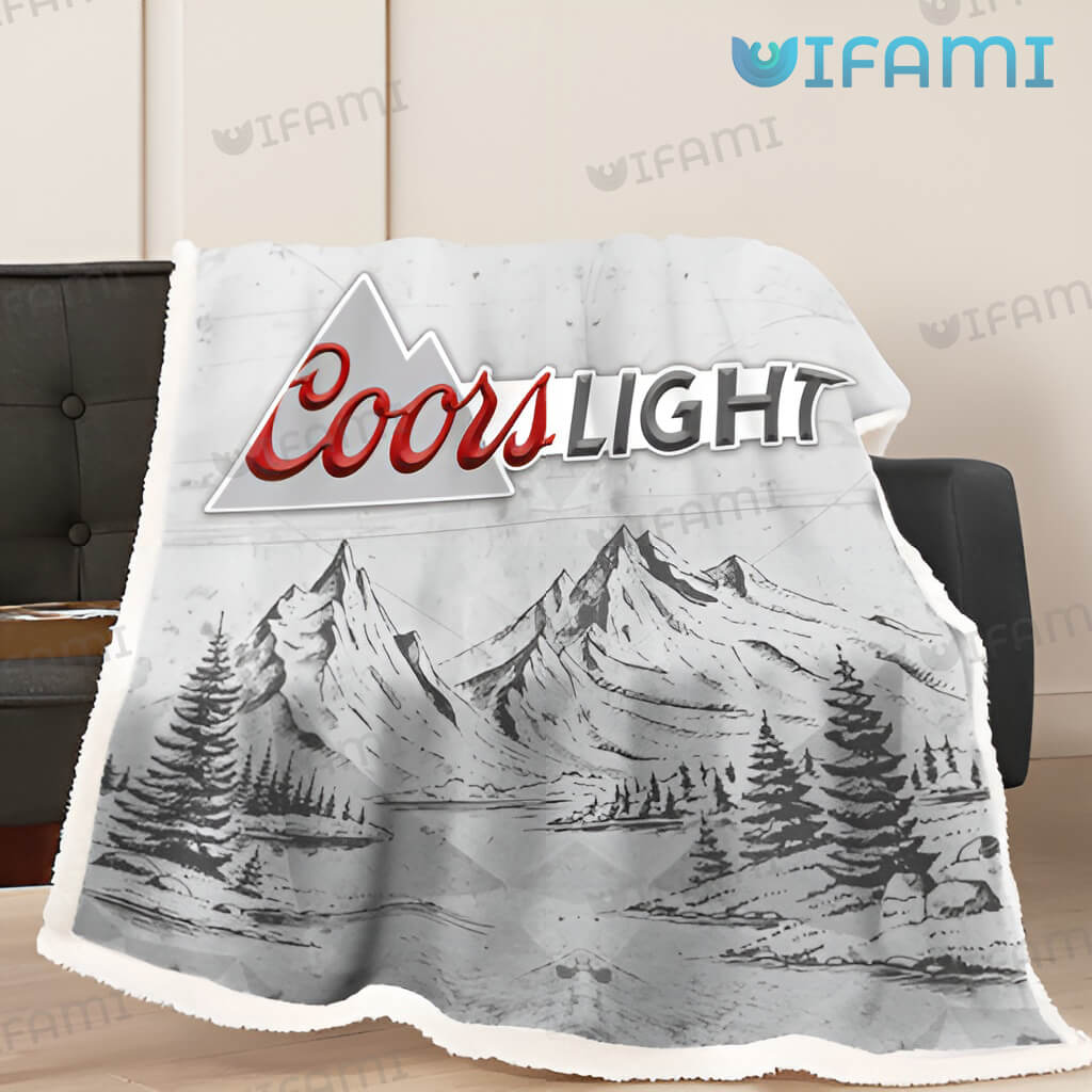 Coors Light Blanket Coors Mountain Beer Lovers Gift - Personalized Gifts:  Family, Sports, Occasions, Trending