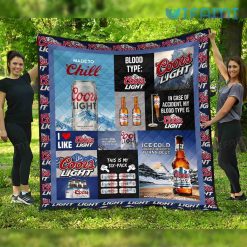 Coors Light Blanket Made To Chill Blood Type Coors Light Beer Lovers Gift