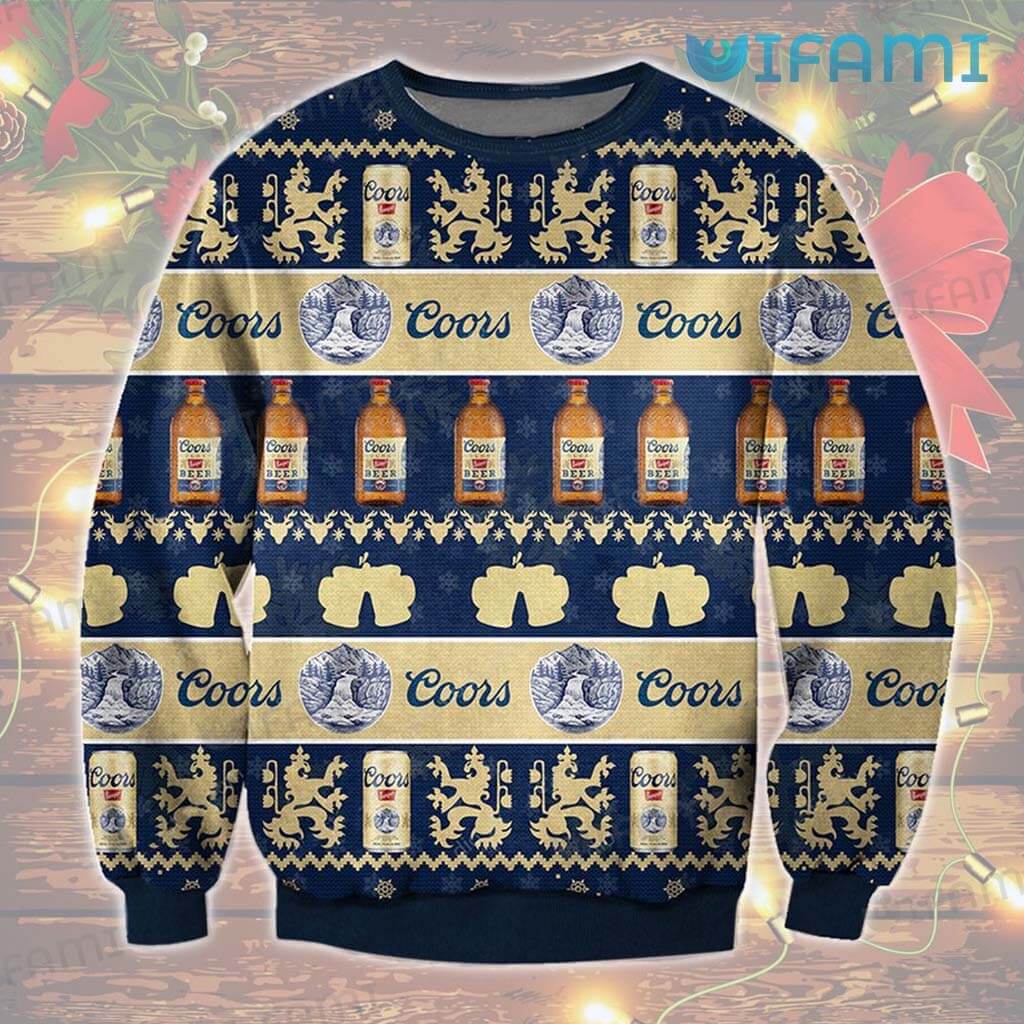 Great Coors Light Coors Mountain Logo Christmas Sweater Beer Lovers Gift