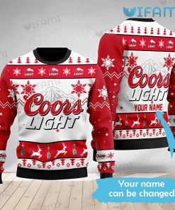 Coors Light Christmas Sweater Personalized Beer Lovers Gift