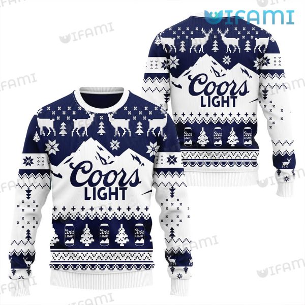 Coors Light Christmas Sweater Reindeer Gift For Beer Lovers
