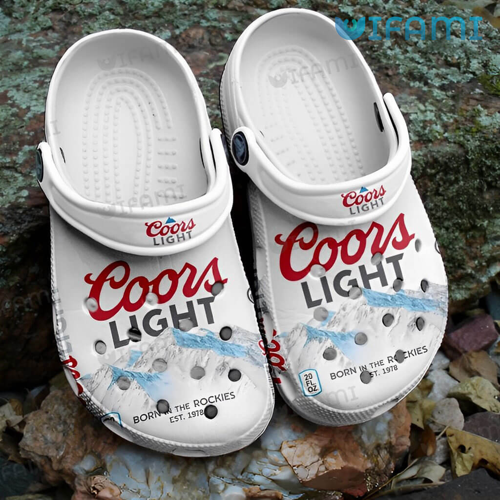Adorabe Coors Light Born In The Rockies Est 1978 Crocs Beer Lovers Gift