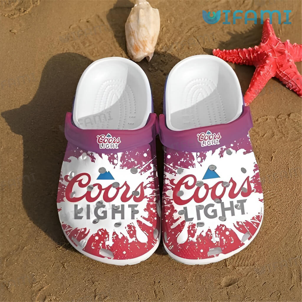 Awesome Coors Light  Paint Splatter Crocs Gift For Beer Lovers