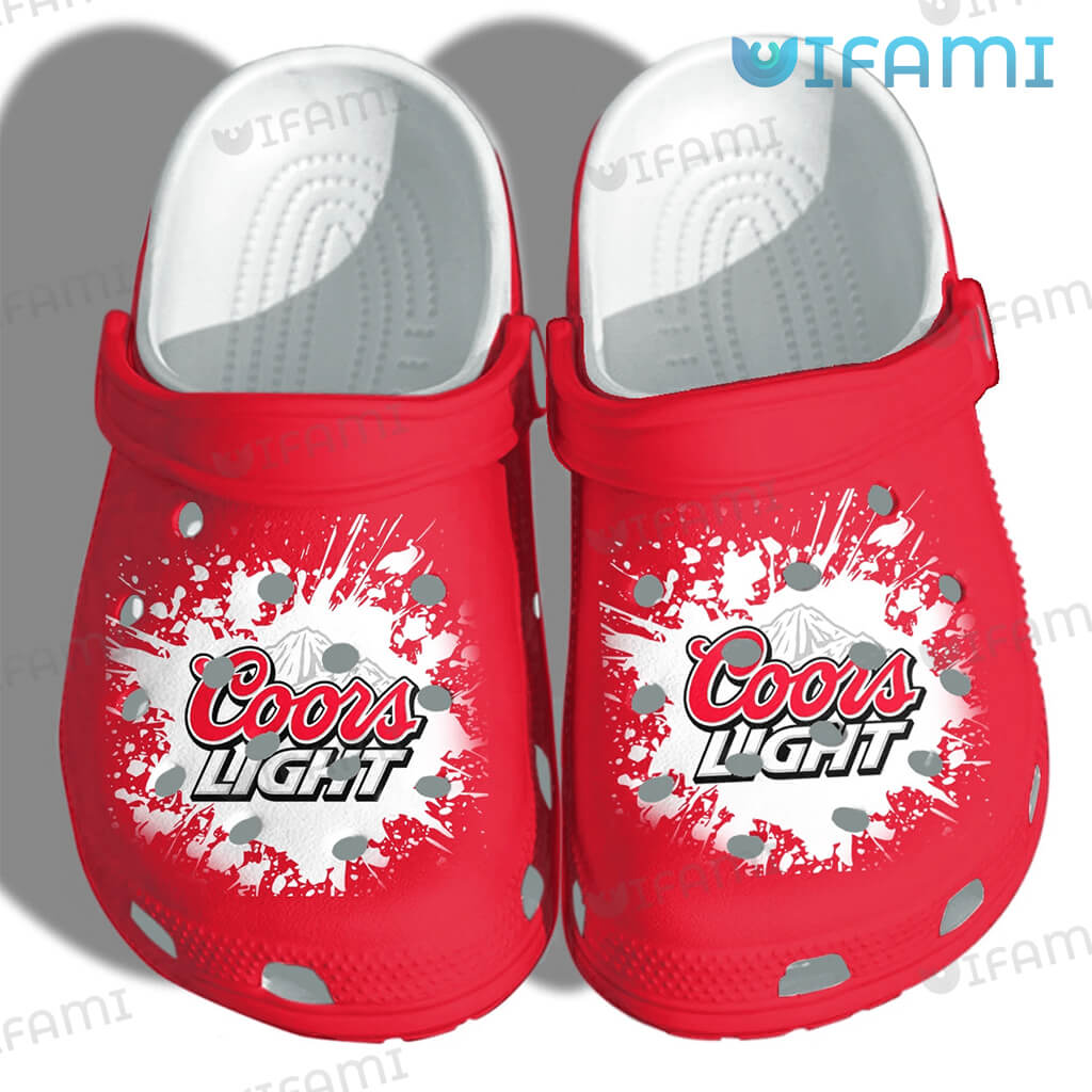 Awesome Coors Light  Red White Paint Splatter Crocs Beer Lovers Gift