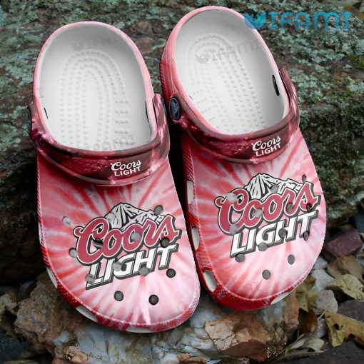 Coors Light Crocs White Red Gift For Beer Lovers