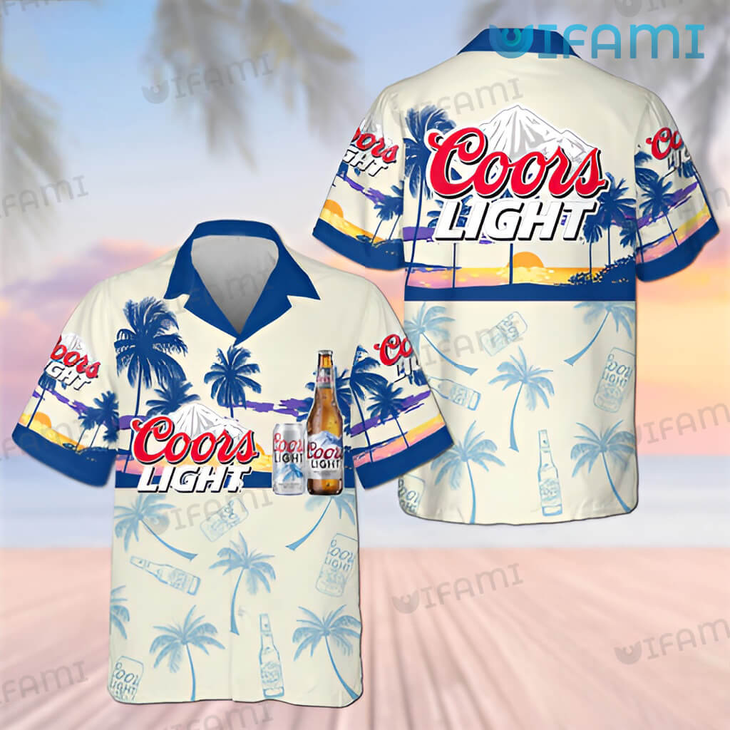 Great Coors Light Hawaiian  Tropical Beach Shirt Gift For Beer Lovers