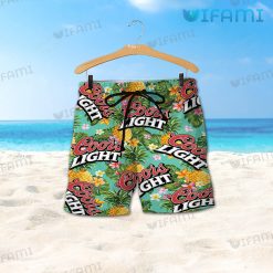 Coors Light Hawaiian Shirt Tropical Floral Beer Lovers Gift 2