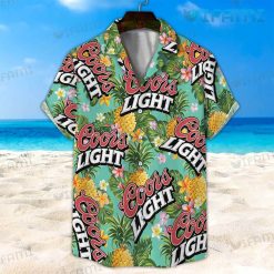 Coors Light Hawaiian Shirt Tropical Floral Beer Lovers Gift 3