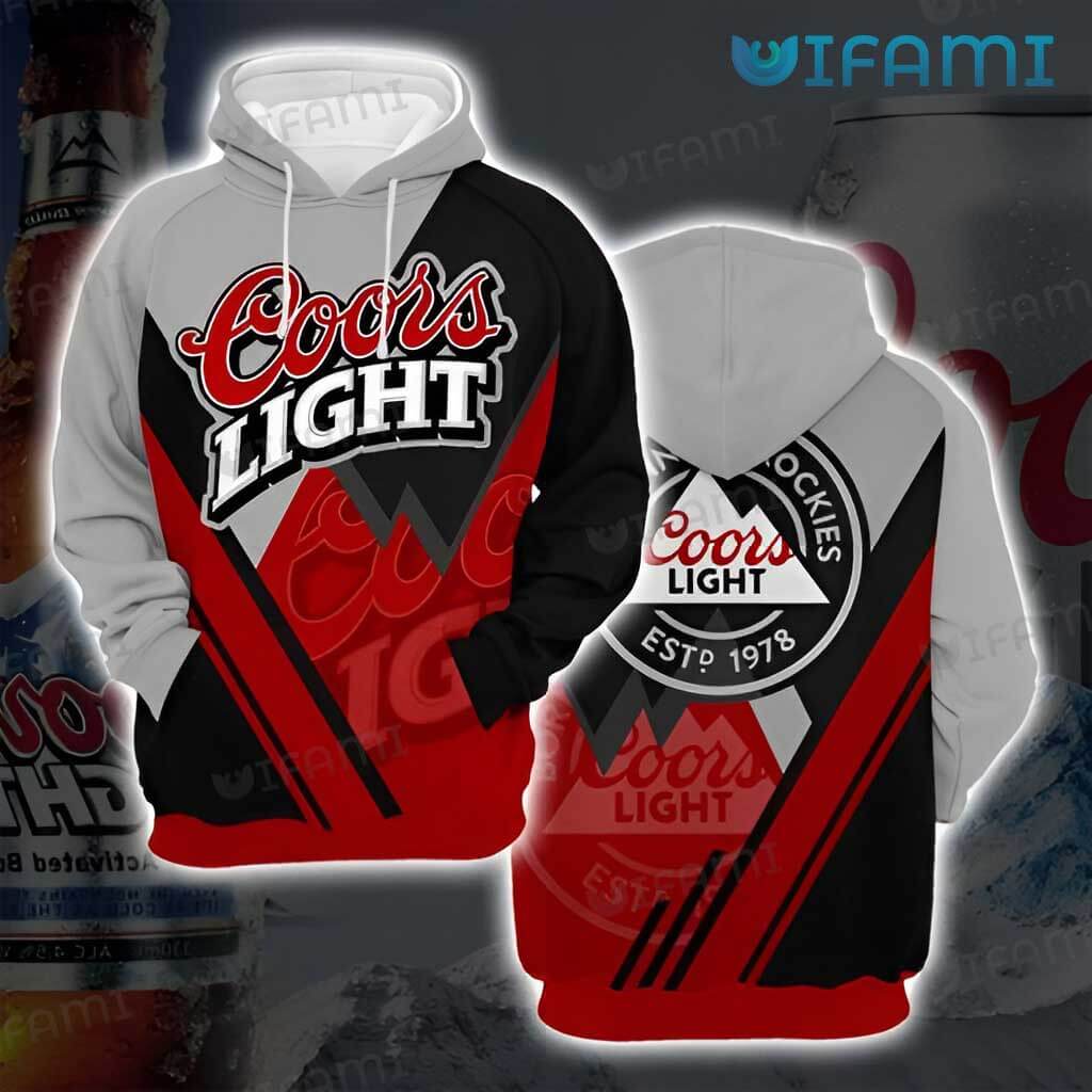 Uniuqe Coors Light 3D Born In The Rockies Est 1978 Hoodie Beer Lovers Gift