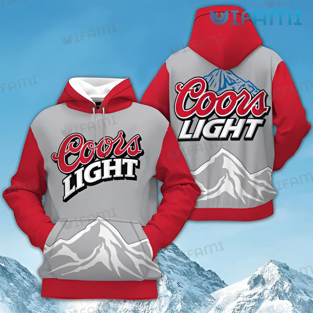 Great Coors Light 3D Coors Mountain Hoodie Beer Lovers Gift