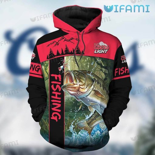 Coors Light Hoodie 3D Fishing On The River Gift For Beer Lovers