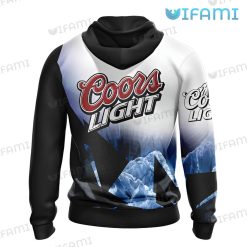 Coors Light Hoodie 3D Mountain Cold Refreshment Beer Lovers Present Back