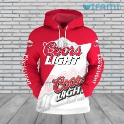 Coors Light Hoodie 3D Red White Gift For Beer Lovers