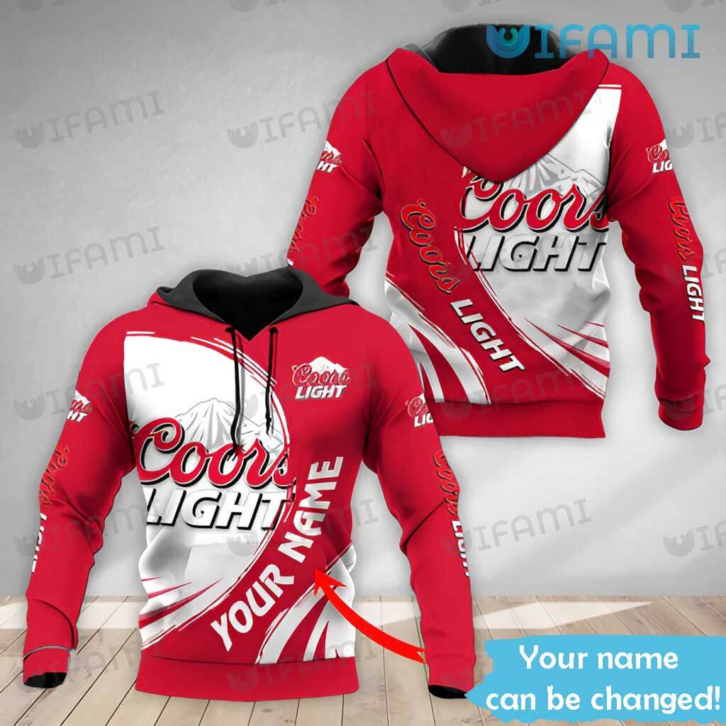Personalized Coors Light 3D Red White Hoodie Gift For Beer Lovers
