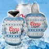 Coors Light Hoodie 3D Reindeer Pattern Beer Lovers Gift