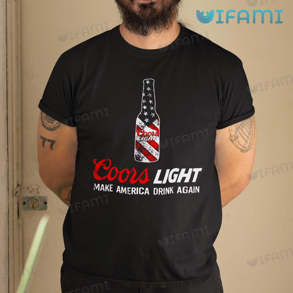 Vinatge Coors Light Make America Drink Again Shirt Beer Lovers Gift