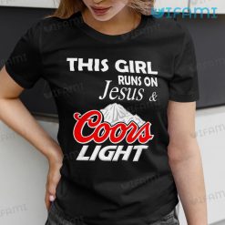 Coors Light Shirt This Girl Runs On Jesus And Coors Light Gift
