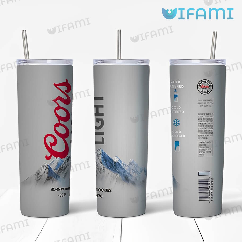 Coors Light Tumbler Grey Coors Mountain Beer Lovers Gift
