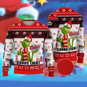 Coors Light Ugly Christmas Sweater Grinch Beer Lovers Gift
