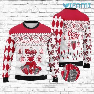 Coors Light Ugly Sweater Christmas Tree Gift For Beer Lovers