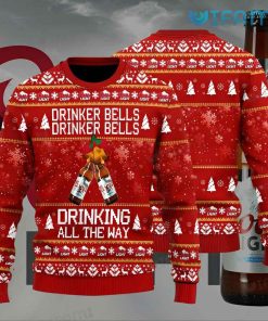 Coors Light Ugly Sweater Drinker Bells Drinking All The Way Christmas Gift