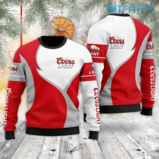 Coors Light Ugly Sweater Red And White Gift For Beer Lovers