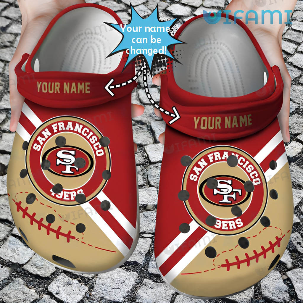Cute Custom Name 49ers  Stitches Crocs San Francisco 49ers Gift