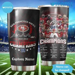 Custom Name 49ers Tumbler 2021 2022 Conference Champions San Francisco 49ers Gift