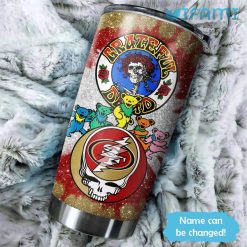 Custom Name 49ers Tumbler Grateful Dead Skull San Francisco 49ers Gift