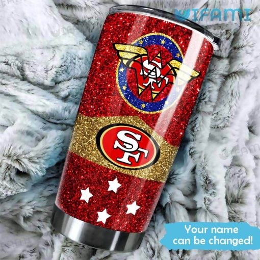Custom Name 49ers Tumbler Logo Wonder Woman San Francisco 49ers Gift