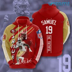 Deebo Samuel Hoodie 3D The Faithful Signature San Francisco 49ers Gift