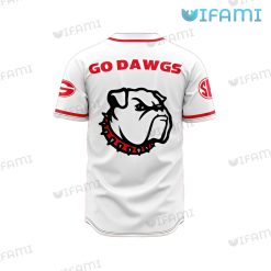Georgia Bulldogs Baseball Jersey Go Dawgs White And Red Georgia Bulldogs Gift