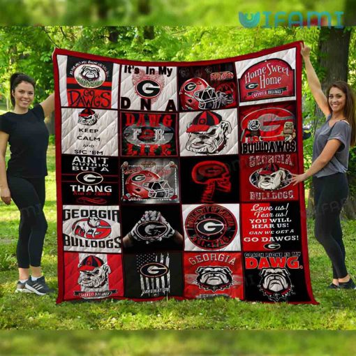 Georgia Bulldogs Blanket Dawg For Life GA Football Gift