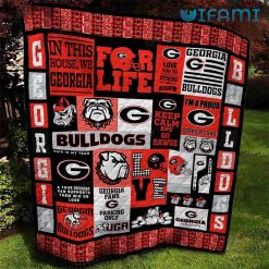 Georgia Bulldogs Blanket In This House We Georgia Bulldogs Gift