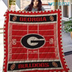 Georgia Bulldogs Blanket Stadium Est 1892 GA Football Gift