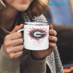 Georgia Bulldogs Coffee Mug Logo Heart UGA Gift Enamel Camping Mug
