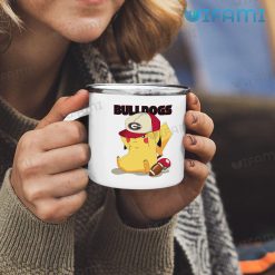 Georgia Bulldogs Coffee Mug Pikachu UGA Gift Enamel Camping Mug