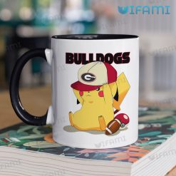 Georgia Bulldogs Coffee Mug Pikachu UGA Gift Two Tone Coffee Mug