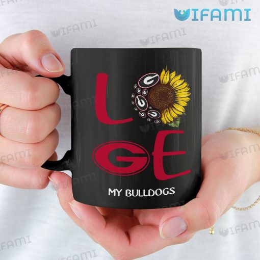 Georgia Bulldogs Coffee Mug Sunflower Love UGA Gift